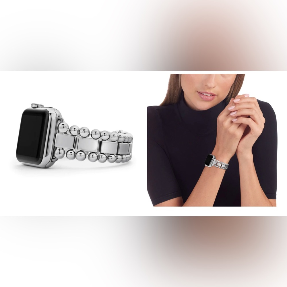 Lagos caviar smart watchband stainless steel